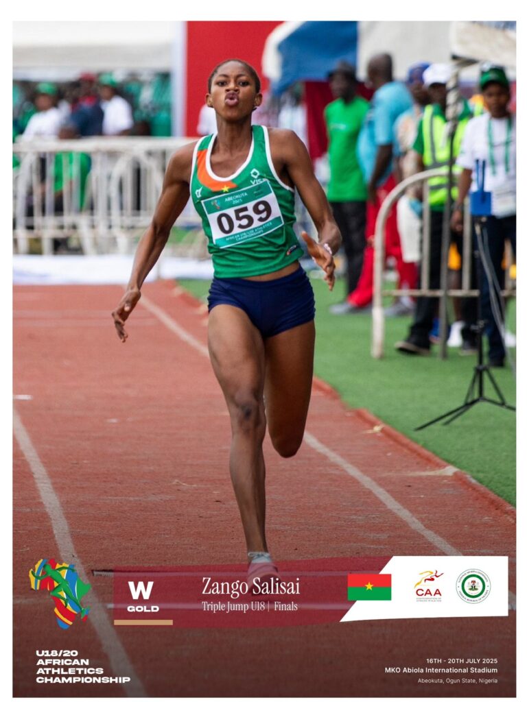 Zongo Zalissa of Burkina Faso Strikes Gold in Women’s U-18 Triple Jump Final