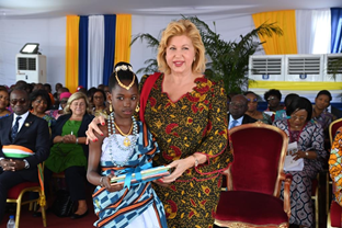 Dominique Ouattara Encourages Education for All