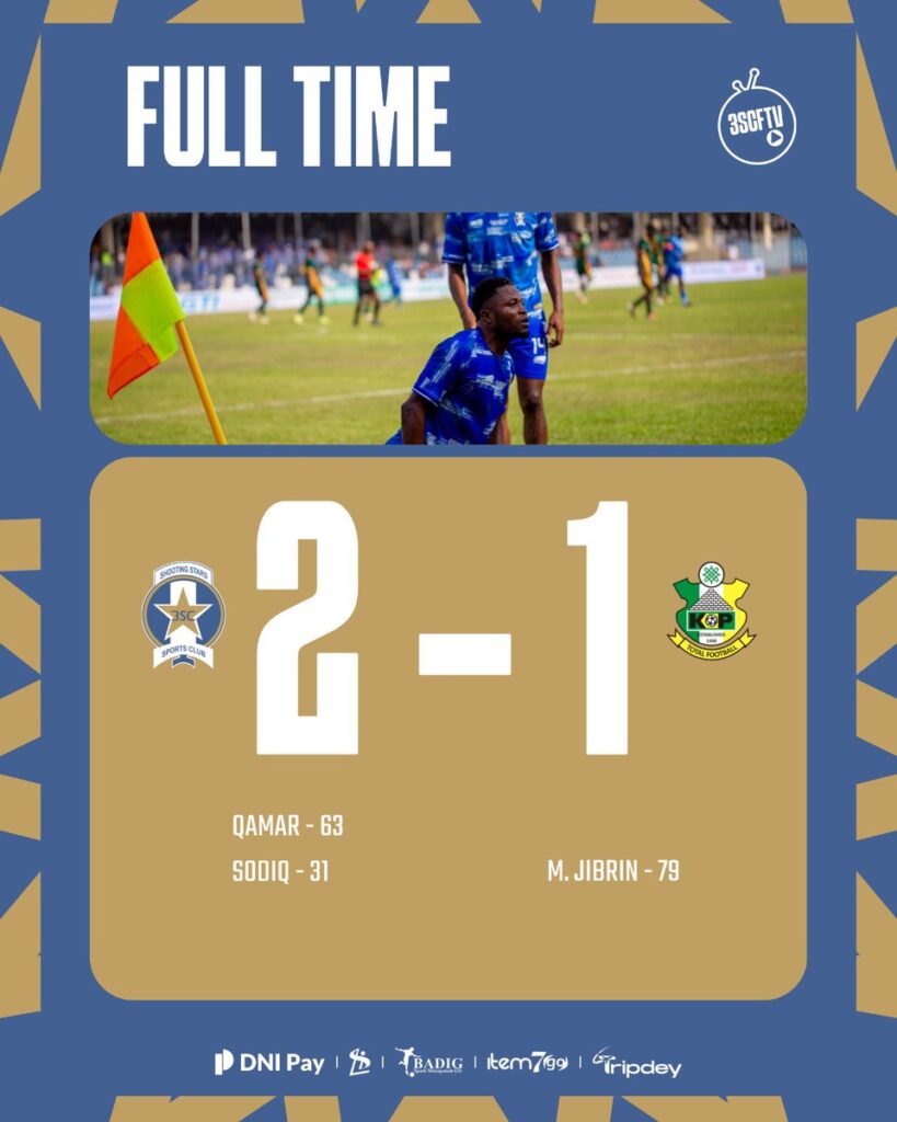 Shooting Stars SC 2–1 Kano Pillars: Oluyole Warriors Return Home with Vital Victory